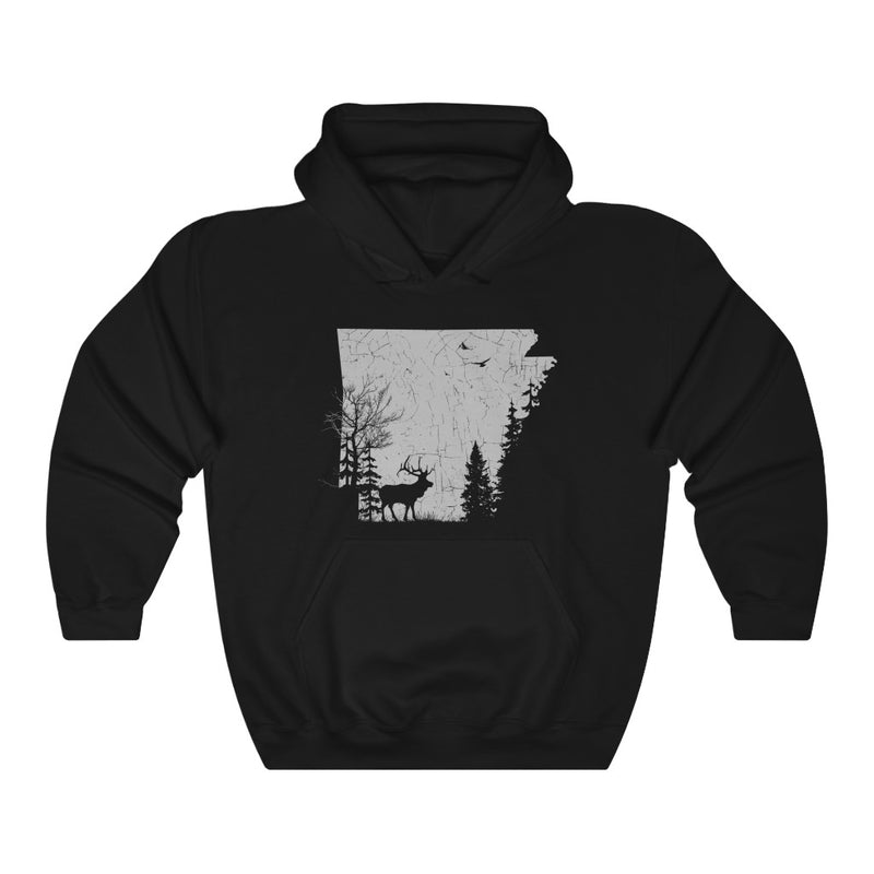 Arkansas - Deer In The Woods - Unisex Hooded Sweatshirt
